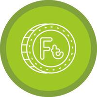 Forint eben Kreis Mehrfarbig Design Symbol vektor