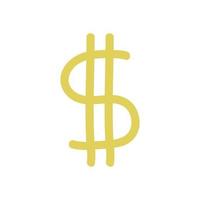 Geld-Dollar-Symbol isolierte Symbol vektor