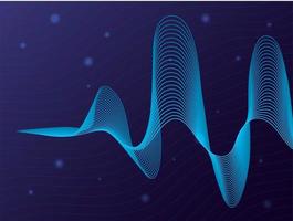 svarta vågor låter blå bakgrund vektor