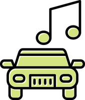 Auto Musik- Vektor Symbol