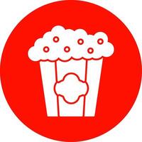 Popcorn-Glyphe-Kreis-Symbol vektor