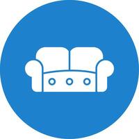 Sofa Glyphe Kreis Symbol vektor