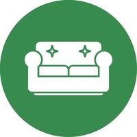 Couch Glyphe Kreis Symbol vektor