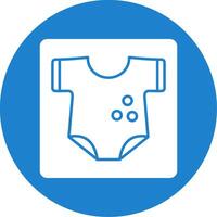 Glyphen-Kreissymbol für Babykleidung vektor