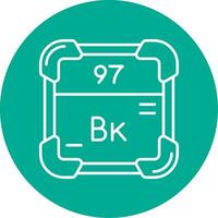 Berkelium linear Kreis Mehrfarbig Design Symbol vektor