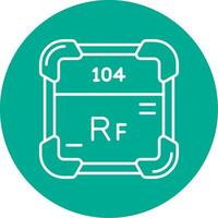 Rutherfordium linear Kreis Mehrfarbig Design Symbol vektor