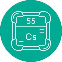 cesium linjär cirkel Flerfärgad design ikon vektor