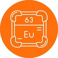 Europium linear Kreis Mehrfarbig Design Symbol vektor