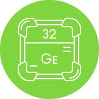 Germanium linear Kreis Mehrfarbig Design Symbol vektor