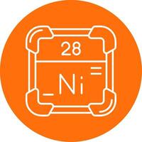 Nickel linear Kreis Mehrfarbig Design Symbol vektor