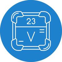 Vanadium linear Kreis Mehrfarbig Design Symbol vektor