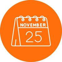 25 von November linear Kreis Mehrfarbig Design Symbol vektor