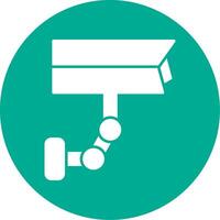 cctv-Glyphe-Kreis-Symbol vektor