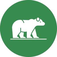 Polar- Bär Glyphe Kreis Symbol vektor