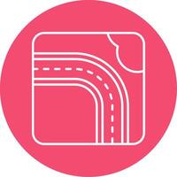 Autobahn linear Kreis Mehrfarbig Design Symbol vektor