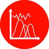 Welle Diagramm Glyphe Kreis Symbol vektor