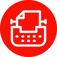 Schreibmaschine linear Kreis Mehrfarbig Design Symbol vektor