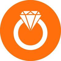 Diamant Ring Glyphe Kreis Symbol vektor