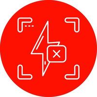 Blitz aus linear Kreis Mehrfarbig Design Symbol vektor