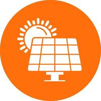 Glyph-Kreis-Symbol für Solarpanel vektor