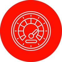 hastighetsmätare linjär cirkel Flerfärgad design ikon vektor