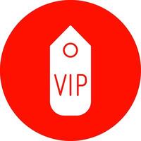 VIP-Pass-Glyphe-Kreis-Symbol vektor