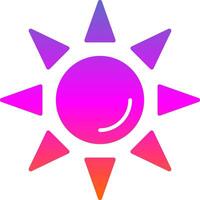 Symbol für den Gradienten der Sonnenglyphe vektor