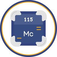 moscovium platt cirkel uni ikon vektor