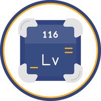 Livermorium eben Kreis uni Symbol vektor