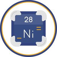 Nickel eben Kreis uni Symbol vektor