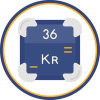 Krypton eben Kreis uni Symbol vektor