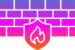 Firewall Glyphe Gradient Symbol vektor