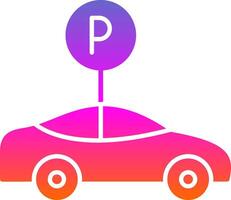 Parkplatz Glyphe Gradient Symbol vektor