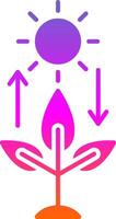 Photosynthese Glyphe Gradient Symbol vektor