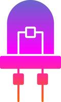 Diode Glyphe Gradient Symbol vektor