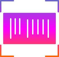 Barcode Glyphe Gradient Symbol vektor