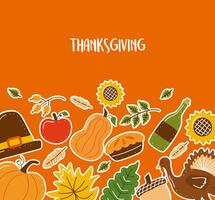 Happy Thanksgiving-Postkarte vektor