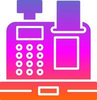 Kasse Maschine Glyphe Gradient Symbol vektor