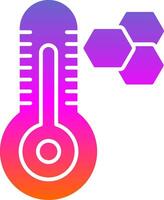 Symbol für den Gradienten der Thermometer-Glyphe vektor