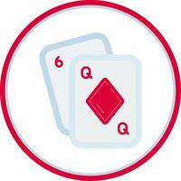 Poker eben Kreis uni Symbol vektor