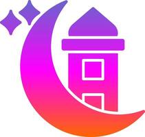 Ramadan Glyphe Gradient Symbol vektor