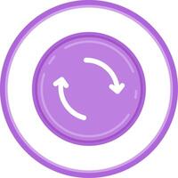 refresh platt cirkel uni ikon vektor