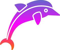 Delfin Glyphe Gradient Symbol vektor
