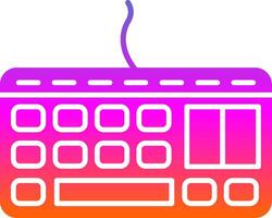Tastatur-Glyphen-Verlaufssymbol vektor