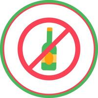 Nein Alkohol eben Kreis uni Symbol vektor