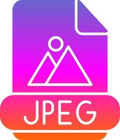 JPEG-Glyphenverlaufssymbol vektor