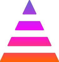 Pyramide Glyphe Gradient Symbol vektor