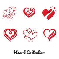 hjärtan 6 samling vektor