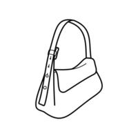 kvinnors väska, crossbody toto shopper luffare koppling handväska handväska. modern läder Tillbehör. hand dragen mode vektor illustration. isolerat element