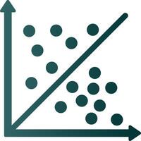 streuen Graph Glyphe Gradient Symbol vektor